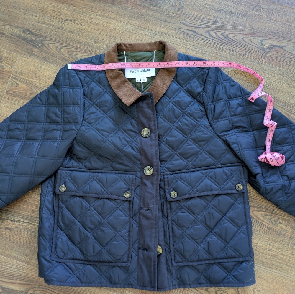 Veronica Beard Navy Fenton Reversible Quilted Jacket Size XL - Picture 12 of 13